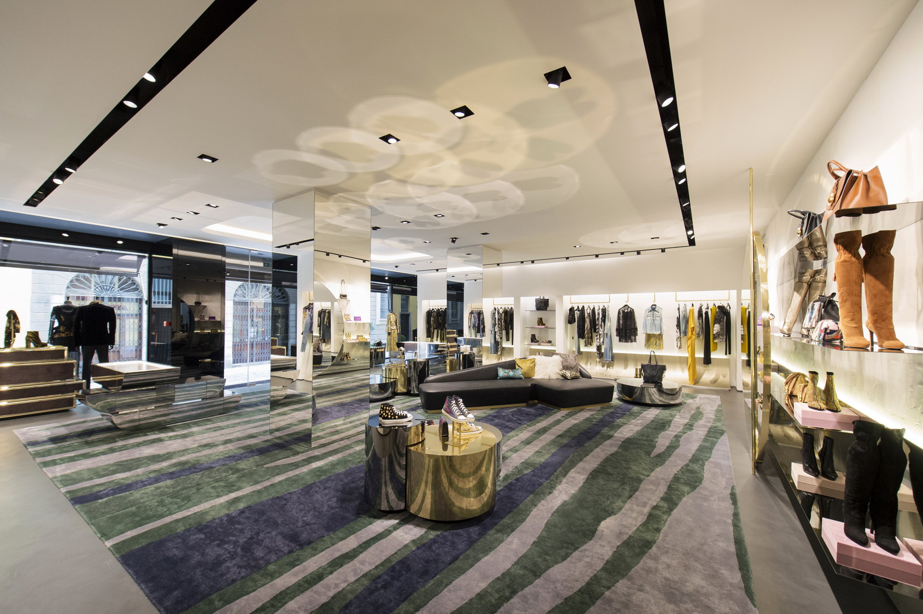 The custom-made rug for a luxury clothing shop