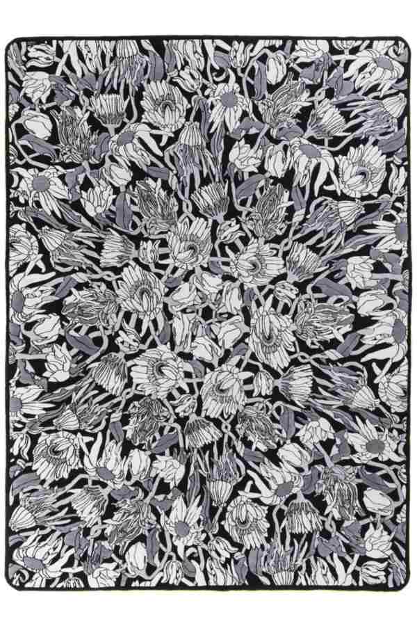 Tapis moderne noir et blanc