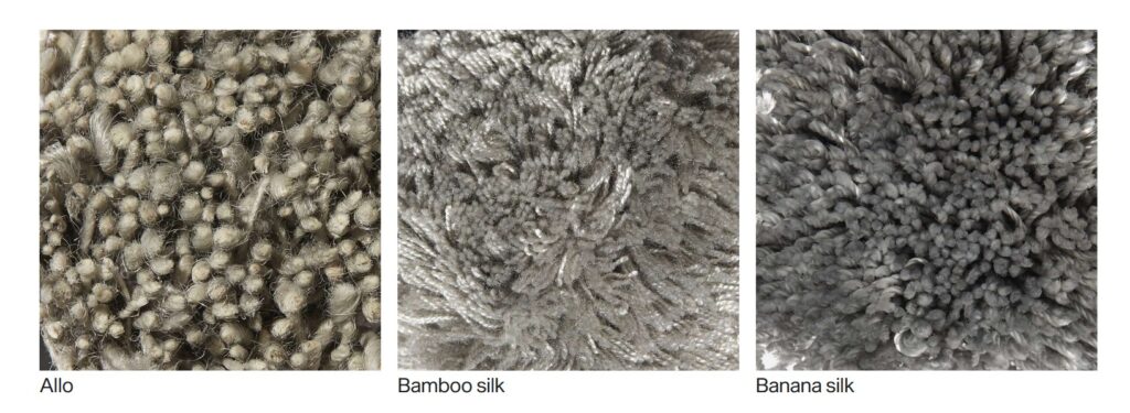Custom-made carpets made of vegetable fibres