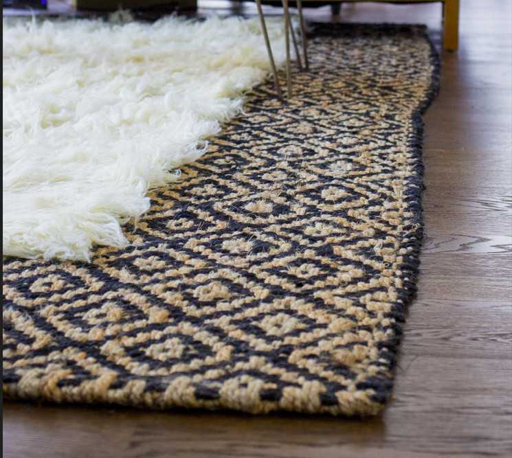 Layering jute rugs