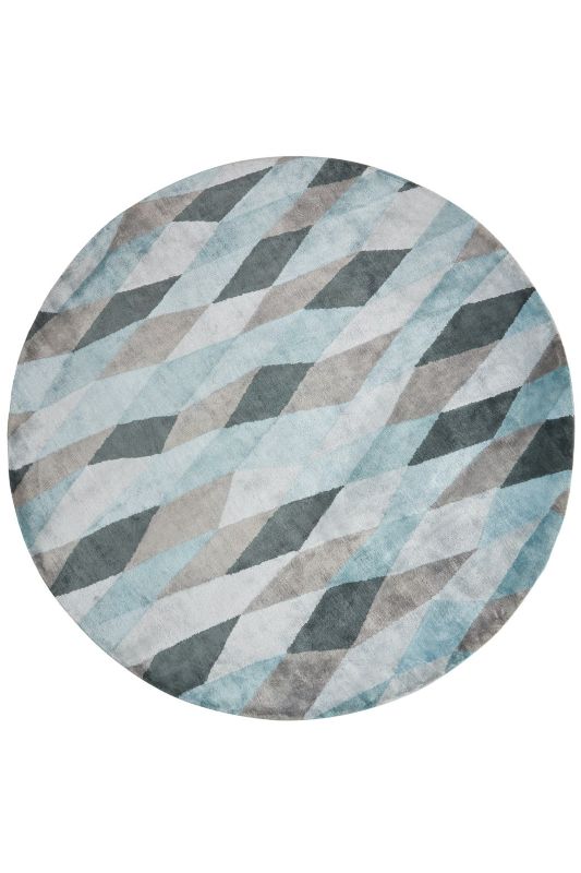 Round bamboo rug