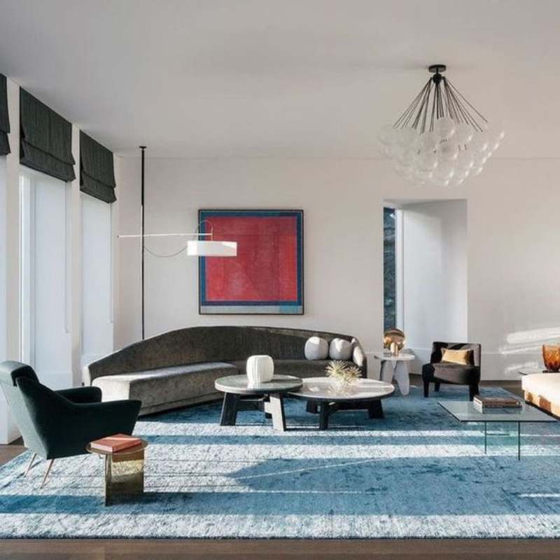 Contemporary living room rugs