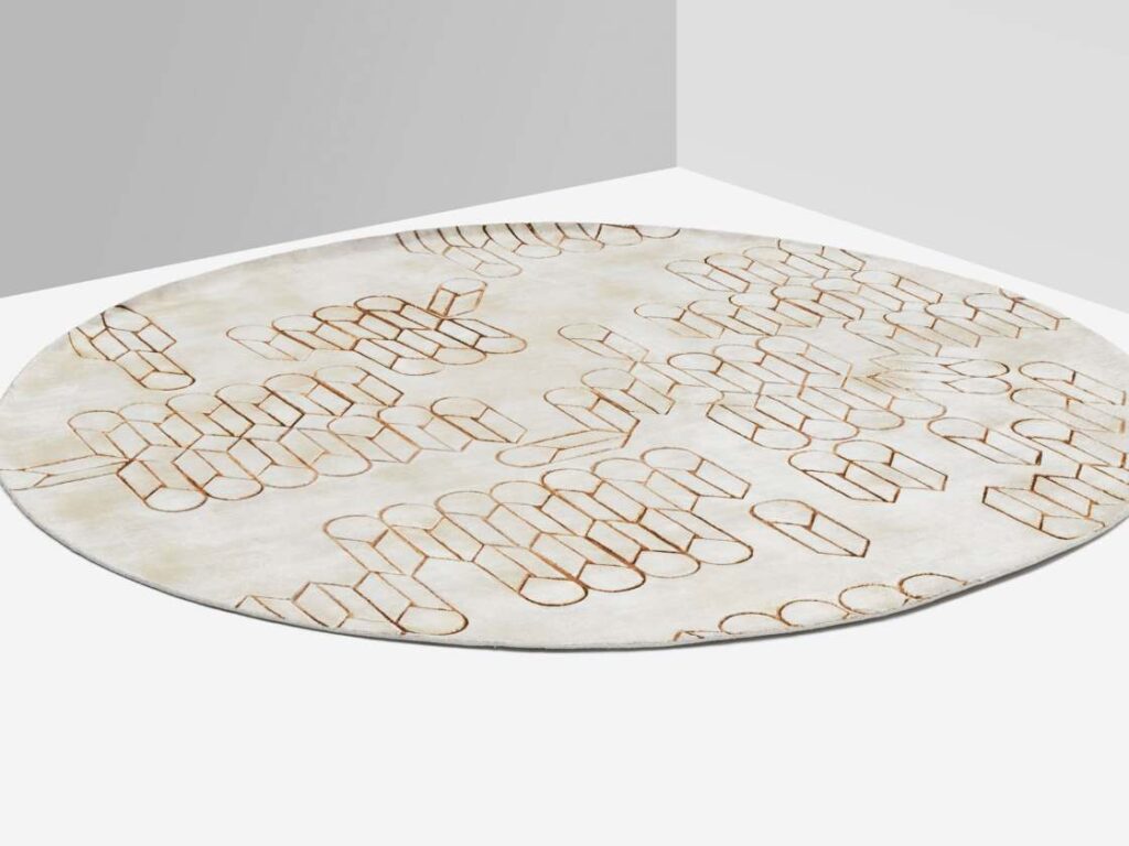 Round neutral rug